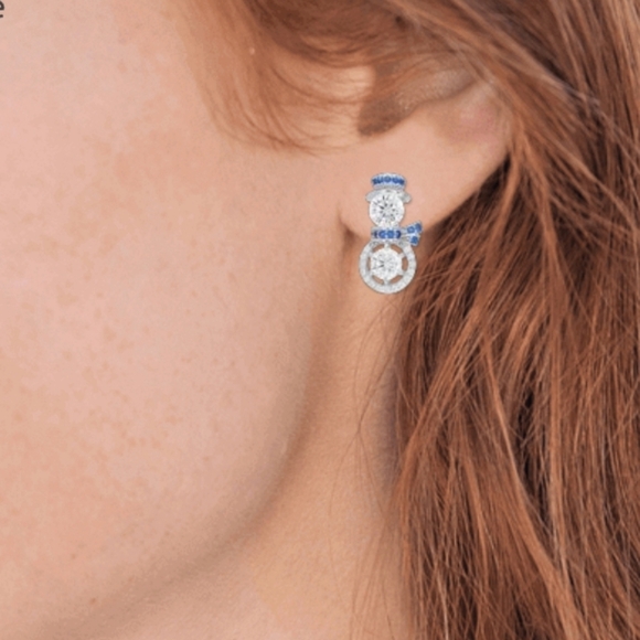 JTV Bella Luce  EXCLUSIVE SNOWMAN STERLING SILVER .925 Earrings - Picture 3 of 10